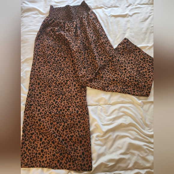 Sierra Sky Pants - Cropped wide leg pants-Small